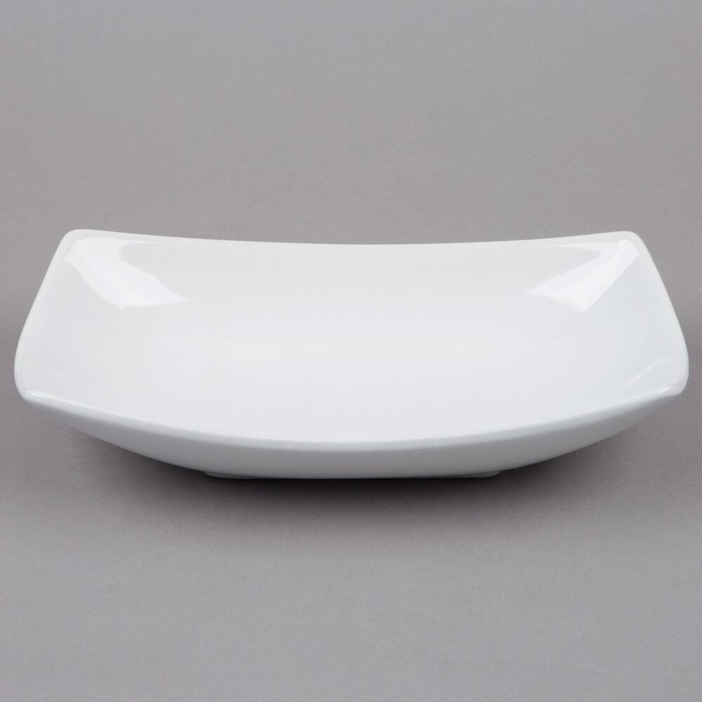 American Metalcraft Prestige SQVL712 Oval Stoneware Serving Bowl 12" x 7"