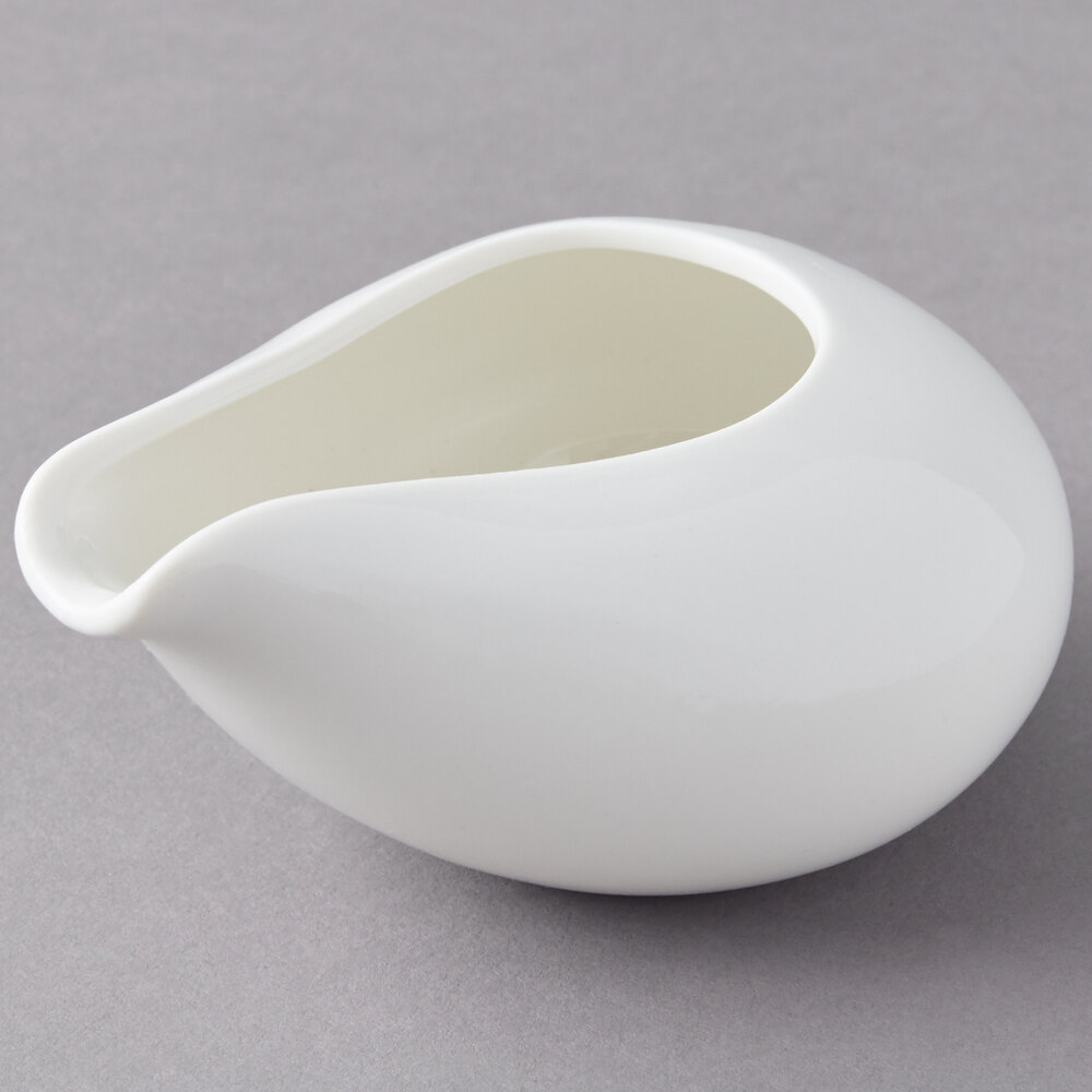 American Metalcraft CM4 4 oz. White Porcelain Server