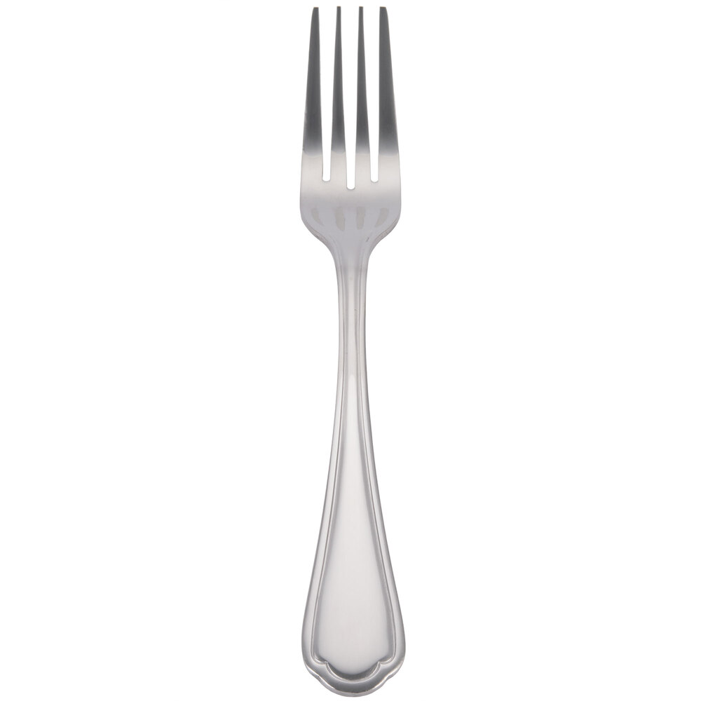 10 Strawberry Street LNCLN-DF Lincoln 18/0 Heavy Weight 7 1/2" Stainless Steel Dinner Fork - 12/Case