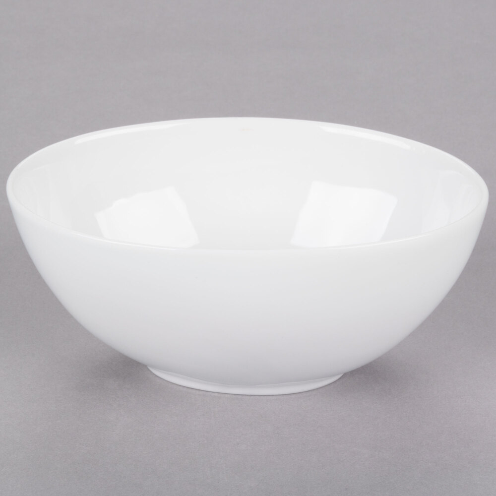 10 Strawberry Street RVL0031 Royal Oval 7 oz. White Porcelain Bowl - 24/Case