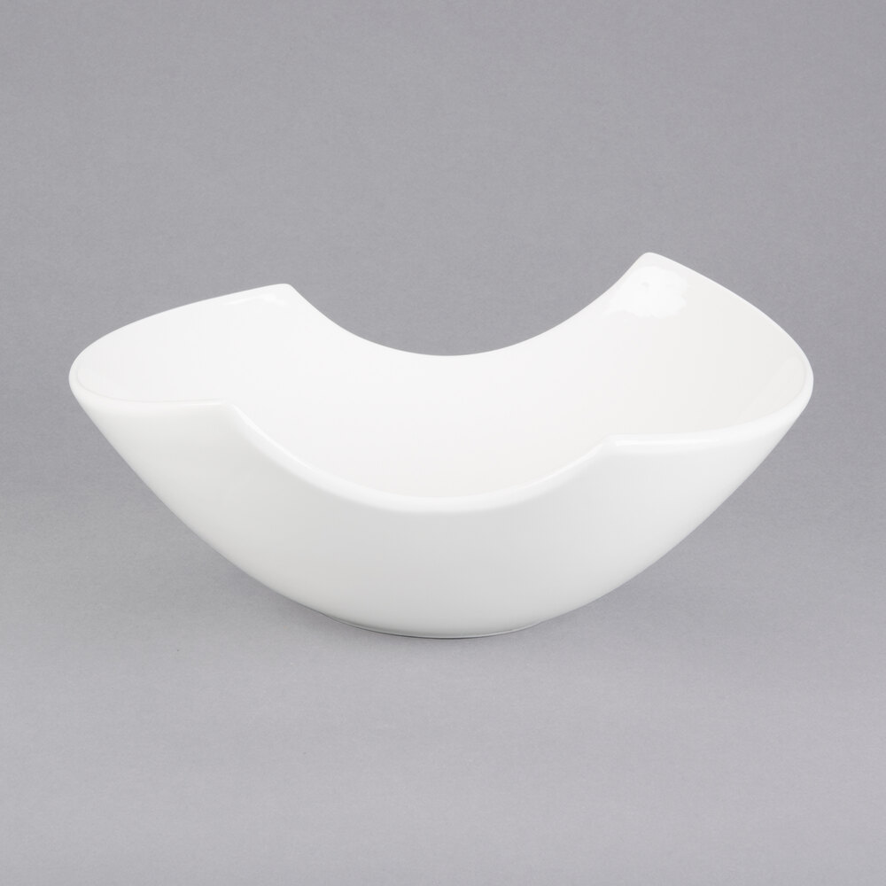 10 Strawberry Street WTR-10SAMBWL Whittier 1.5 Qt. White Porcelain Samurai Bowl - 8/Case