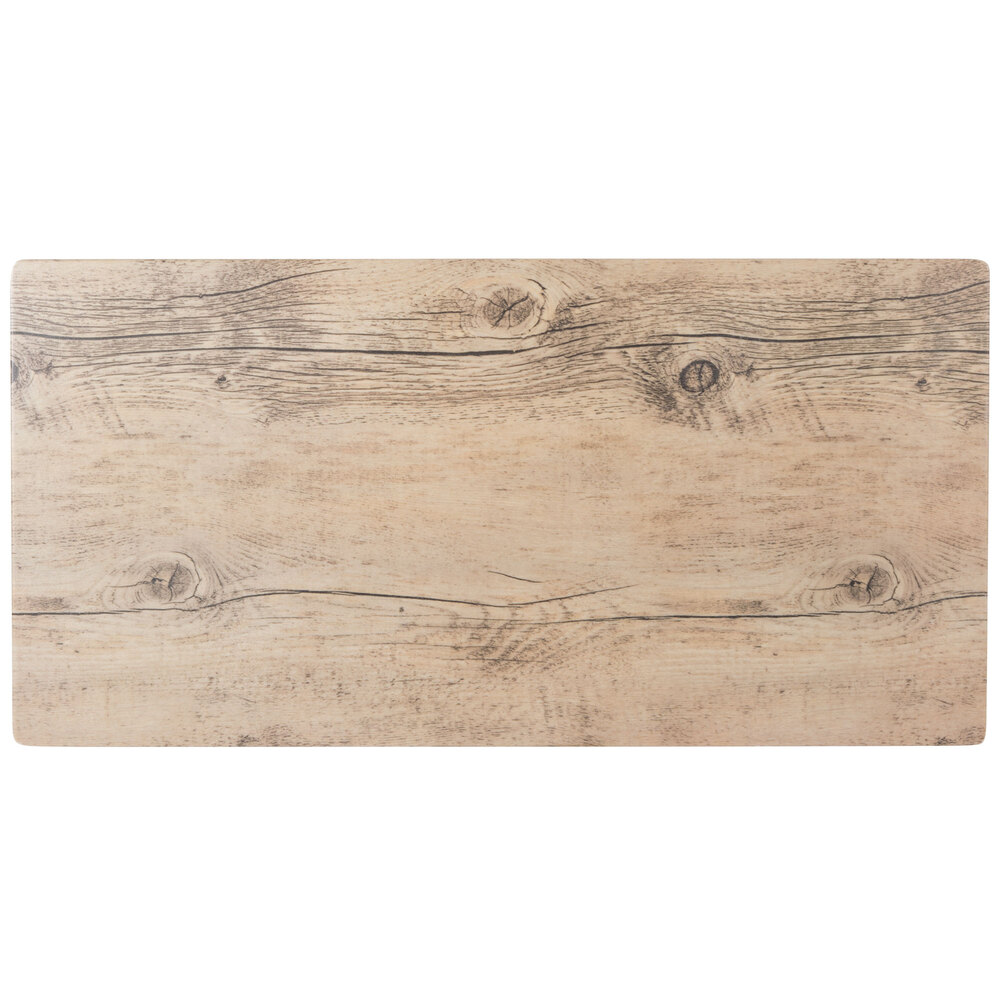 GET SB-2010-OW Madison Avenue / Granville 20" x 10" Melamine Faux Oak Wood Display Board