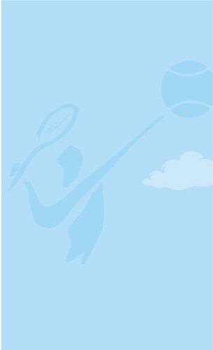 Choice 8 1/2" x 14" Menu Paper - Country Club Themed Tennis Silhouette Design - 100/Pack