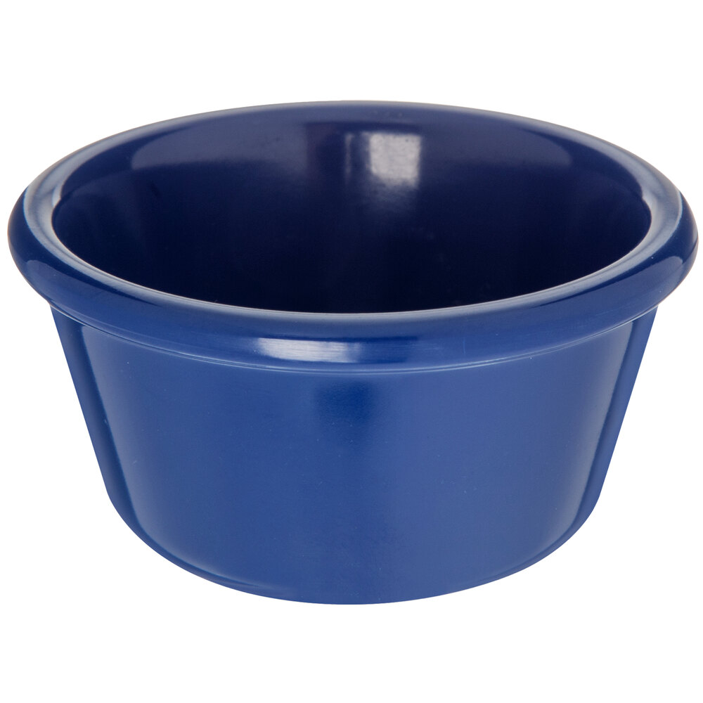 Carlisle S28060 3 oz. Smooth Cobalt Blue Melamine Ramekin - 48/Case