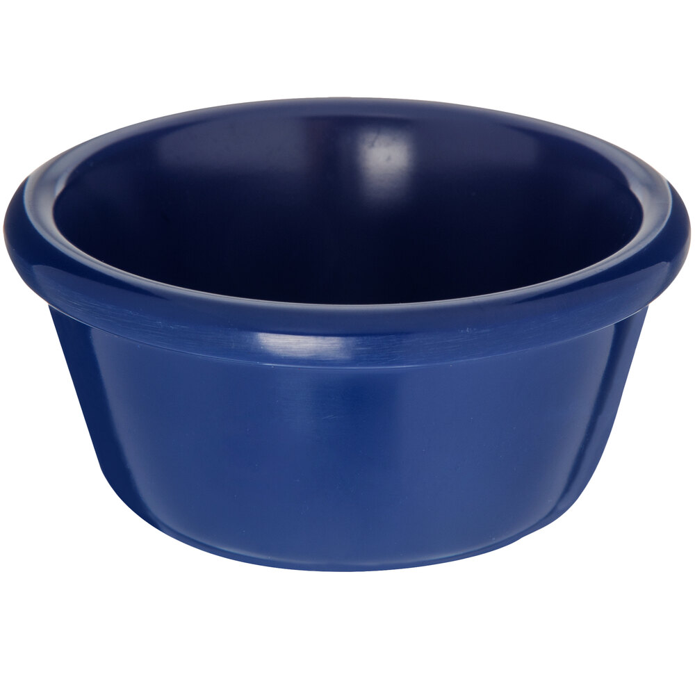 Carlisle 6 oz. Smooth Cobalt Blue Melamine Ramekin - 48/Case