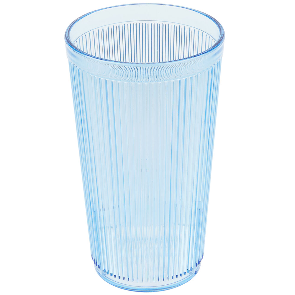 Carlisle 402054 Crystalon Stack-All 20.7 oz. Blue SAN Plastic Tumbler - 12/Case