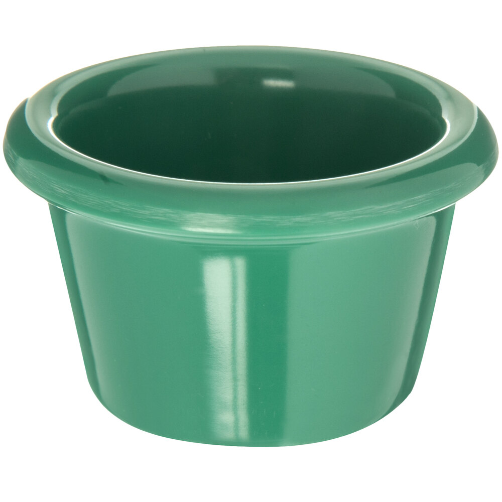 Carlisle S27509 1.5 oz. Green Smooth Melamine Ramekin - 48/Case