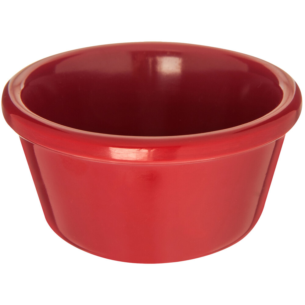 Carlisle S28058 3 oz. Smooth Roma Red Melamine Ramekin - 48/Case