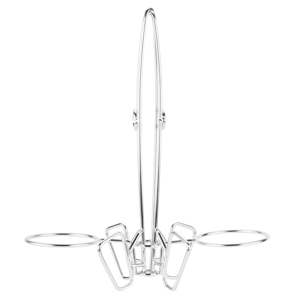 Clipper Mill by G.E.T. 4-982029 Stainless Steel 10" Rocket Surfboard Onion Ring Tower with Two Ramekin Holders