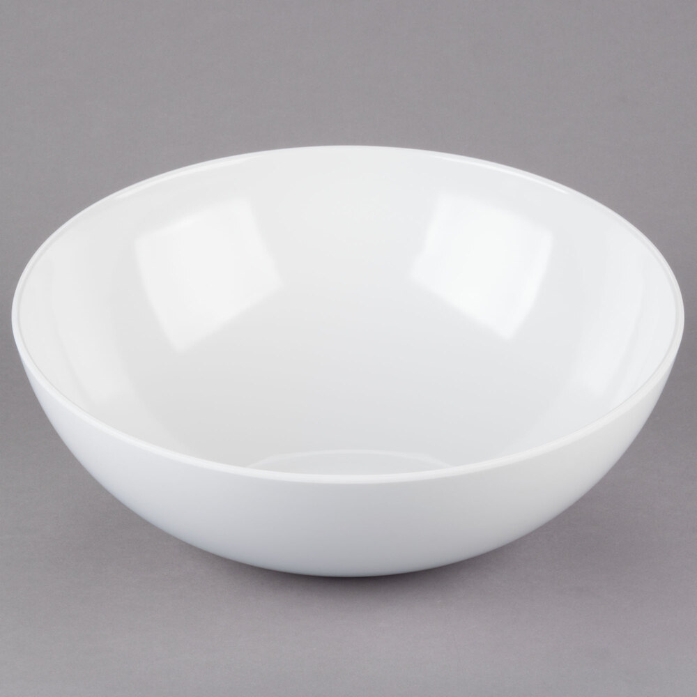 Tablecraft M4094WH Sierra 5 Qt. White Extra Large Round Melamine Bowl