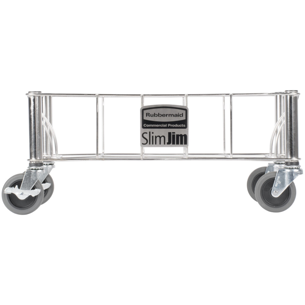 Rubbermaid® 1968468 Stainless Steel Wire Slim Jim Dolly for Slim Jim Containers