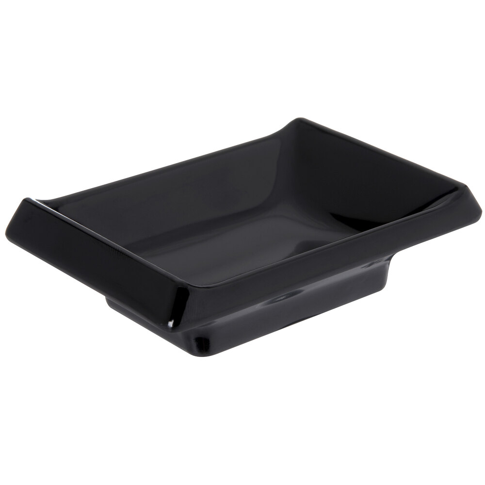 Carlisle 086403 2 oz. Black Japanese Style Melamine Ramekin - 48/Case