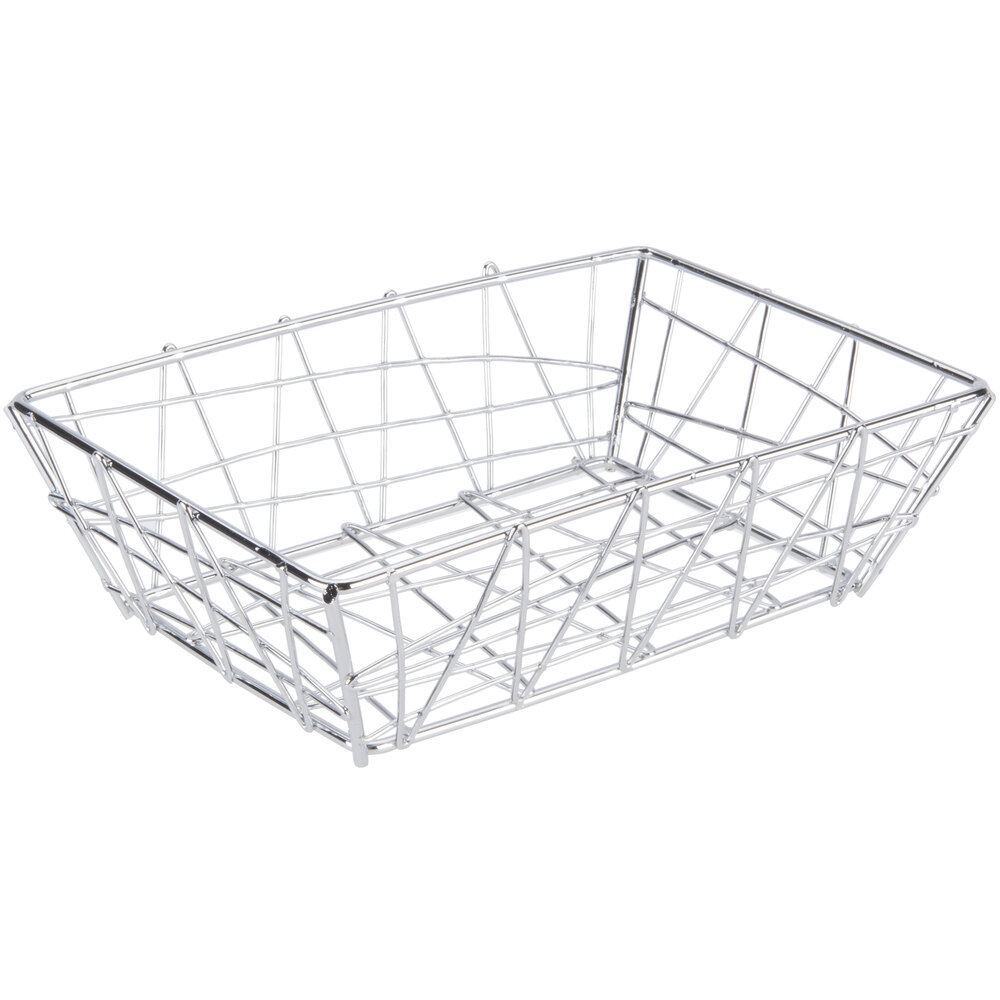 American Metalcraft BZZ59C Chrome Zorro Rectangular Basket - 9" x 6" x 2 1/2"