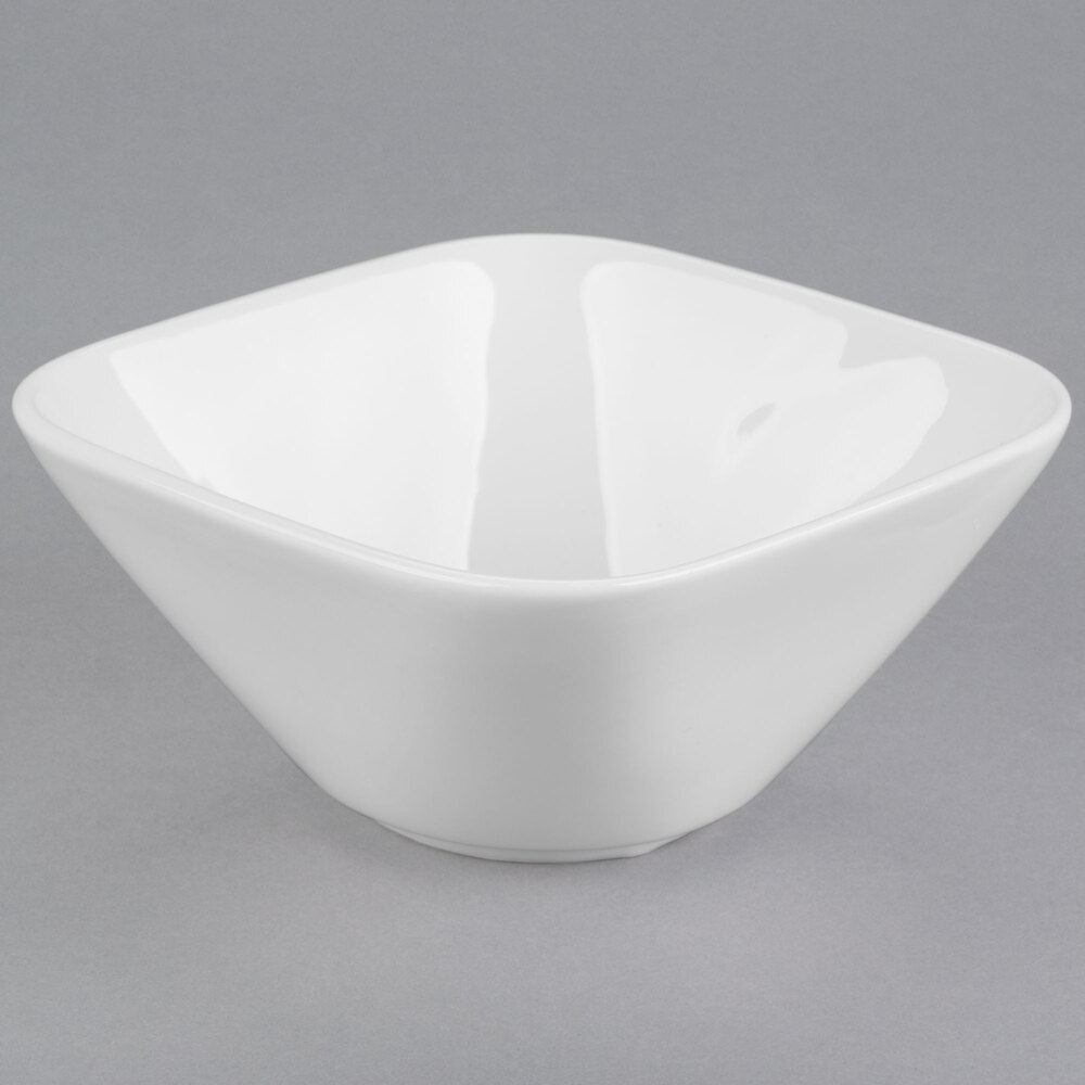 Libbey Slenda 10 oz. Royal Rideau White Square Porcelain Bowl - 24/Case