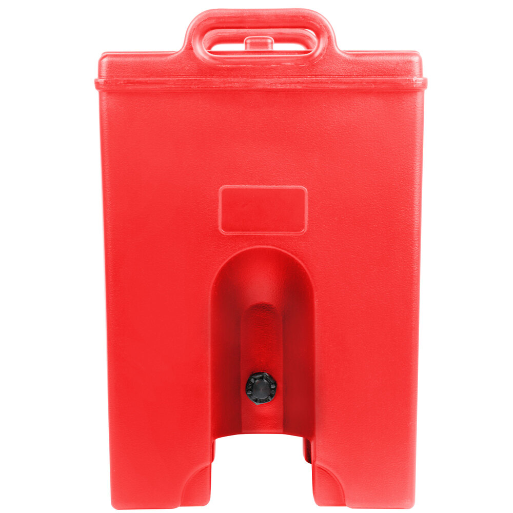 Cambro 250LCDPL158 Camtainer® 2.5 Gallon Hot Red Insulated Soup Carrier