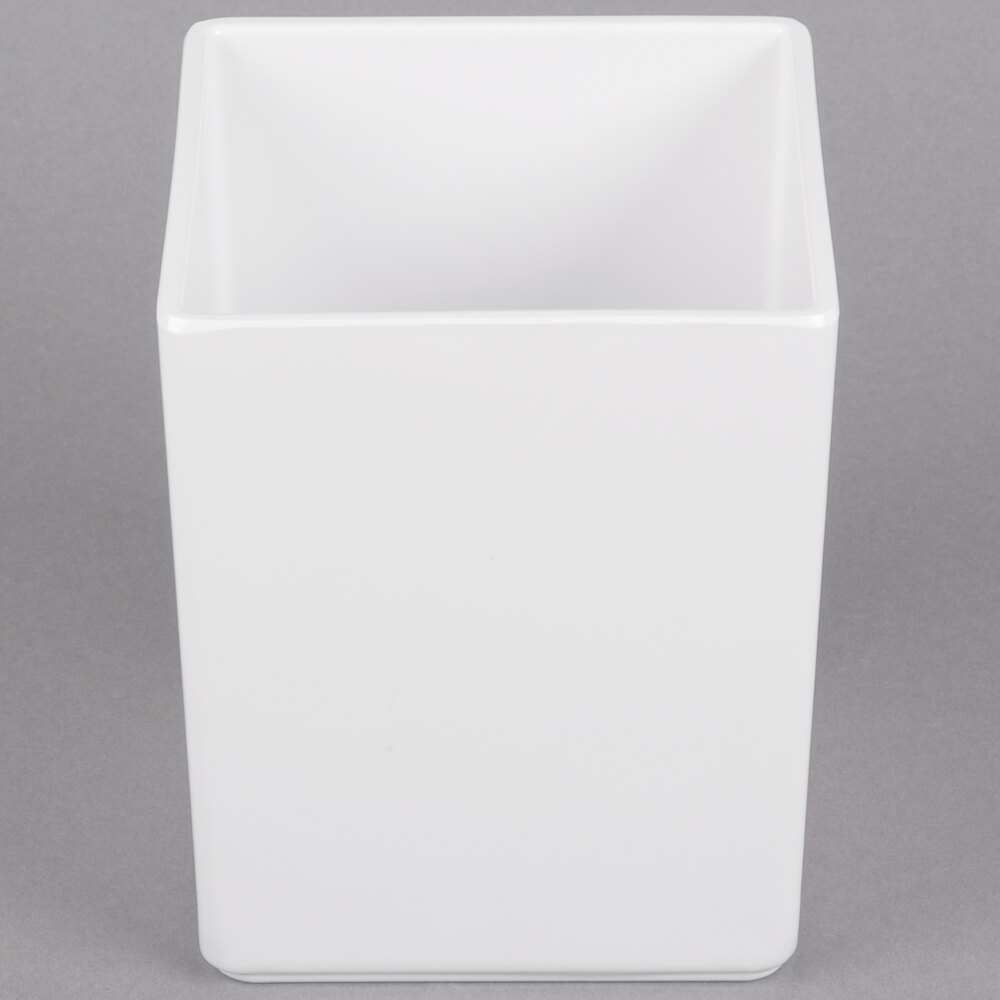 Cal-Mil 1391-15M Cater Choice White Melamine Box - 5" x 5" x 6"