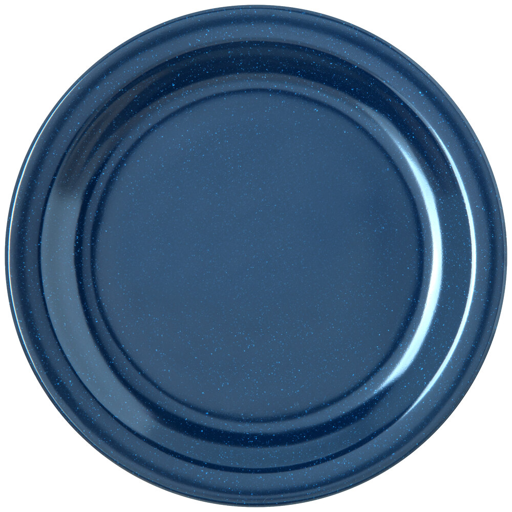 Carlisle 4350335 Dallas Ware 7 1/4" Cafe Blue Melamine Plate - 48/Case