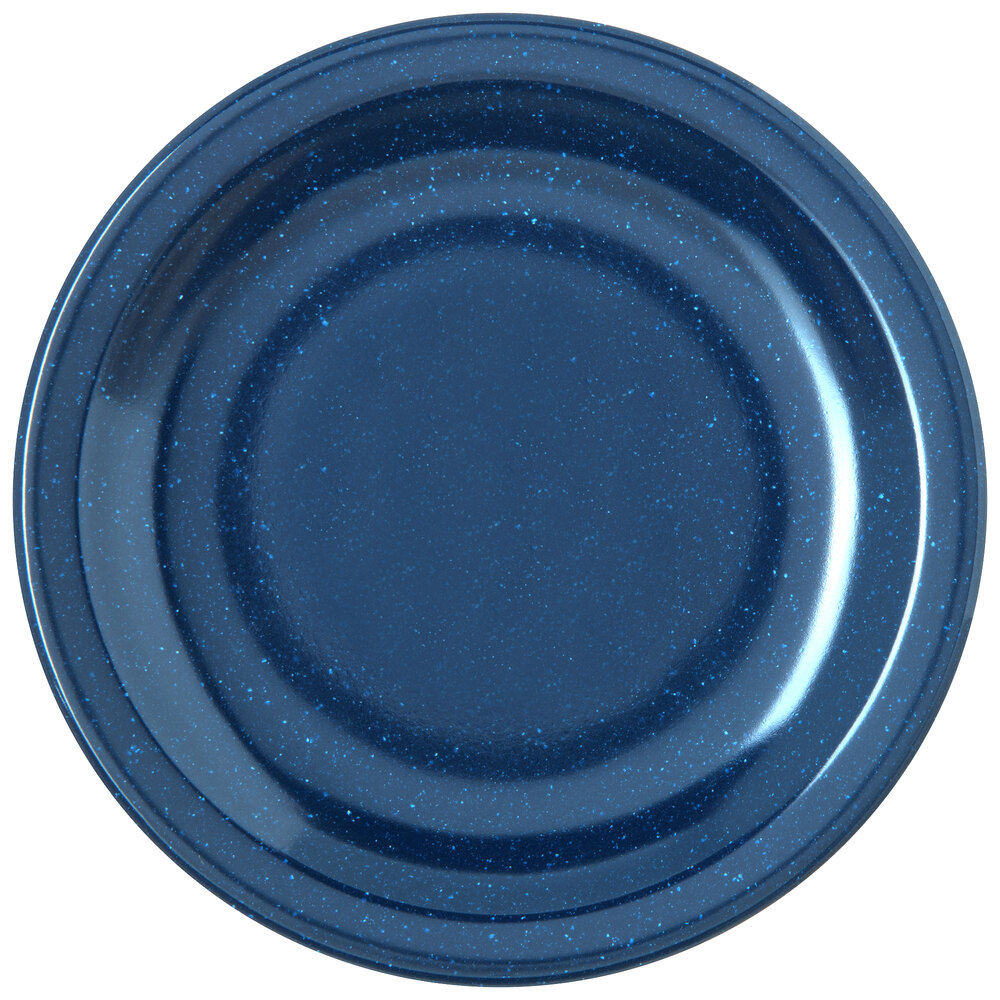 Carlisle 4350535 Dallas Ware 5 5/8" Cafe Blue Melamine Bread and Butter Plate - 48/Case