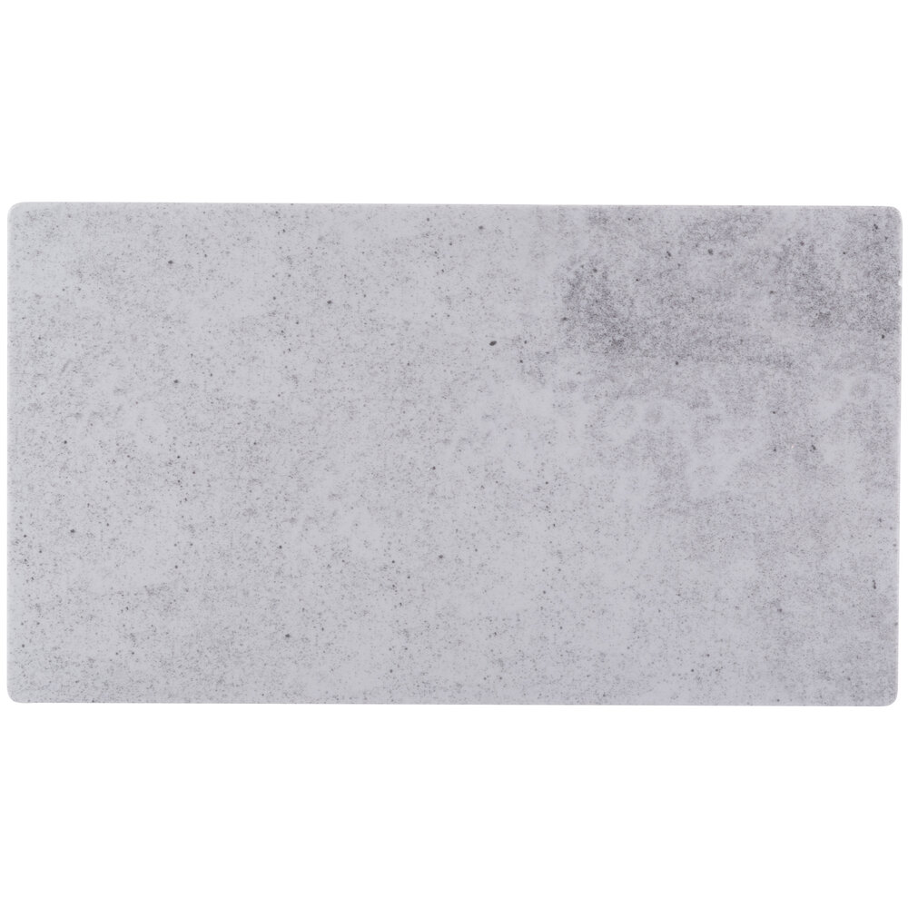 Cal-Mil 1522-712-77 12" x 7" Rectangular Faux Cement Serving Platter