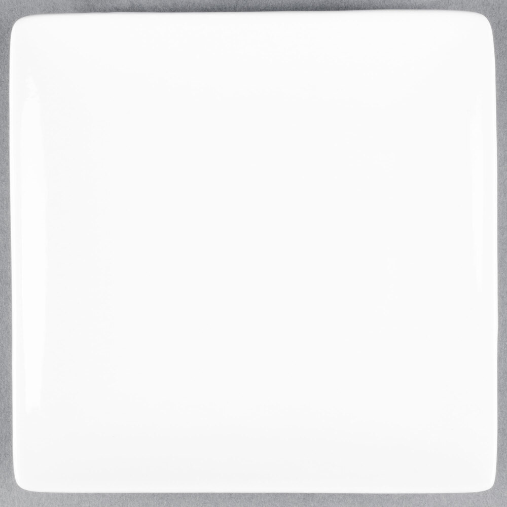 Libbey Slate 6 1/4" Ultra Bright White Coupe Square Porcelain Plate - 36/Case