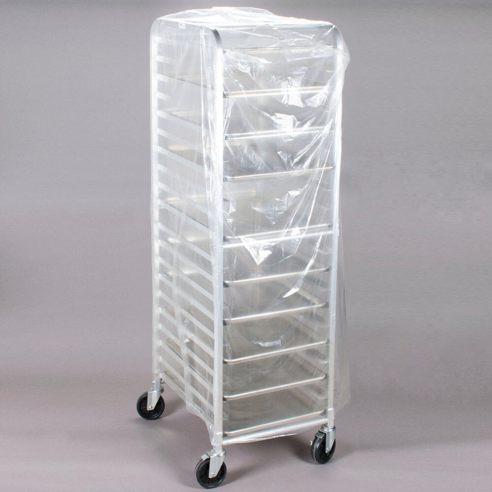 22" x 31" x 72" Disposable .75 Mil Bun Pan Rack Cover - 100/Roll