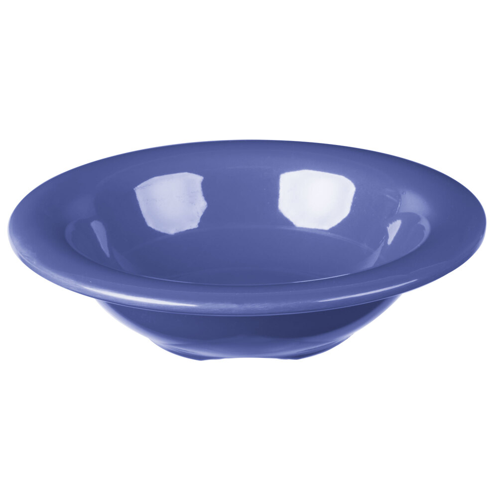 Carlisle 3304214 Sierrus 4.5 oz. 4 3/4" Ocean Blue Rimmed Melamine Fruit Bowl - 48/Case