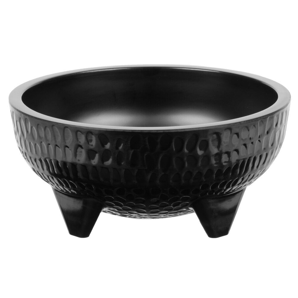 GET MOJ-804-BK Viva Mexico Melamine 2 Qt. Molcajete Bowl - 12/Pack