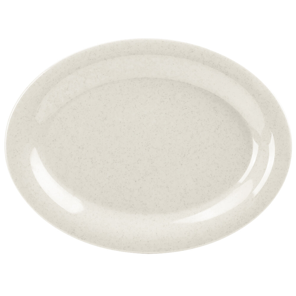 GET OP-120-IR Santa Fe Ironstone 12" Oval Platter - 12/Case