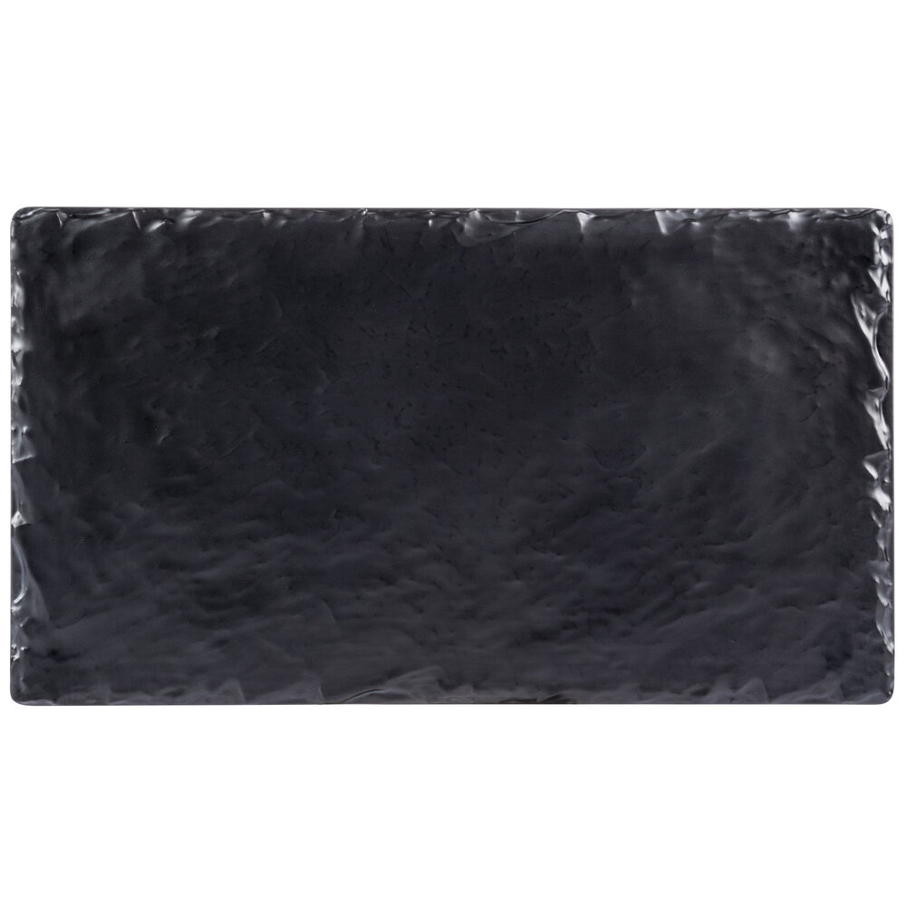 Cal-Mil 1522-712-65M Faux Slate 12" x 6 3/4" Rectangular Serving Platter