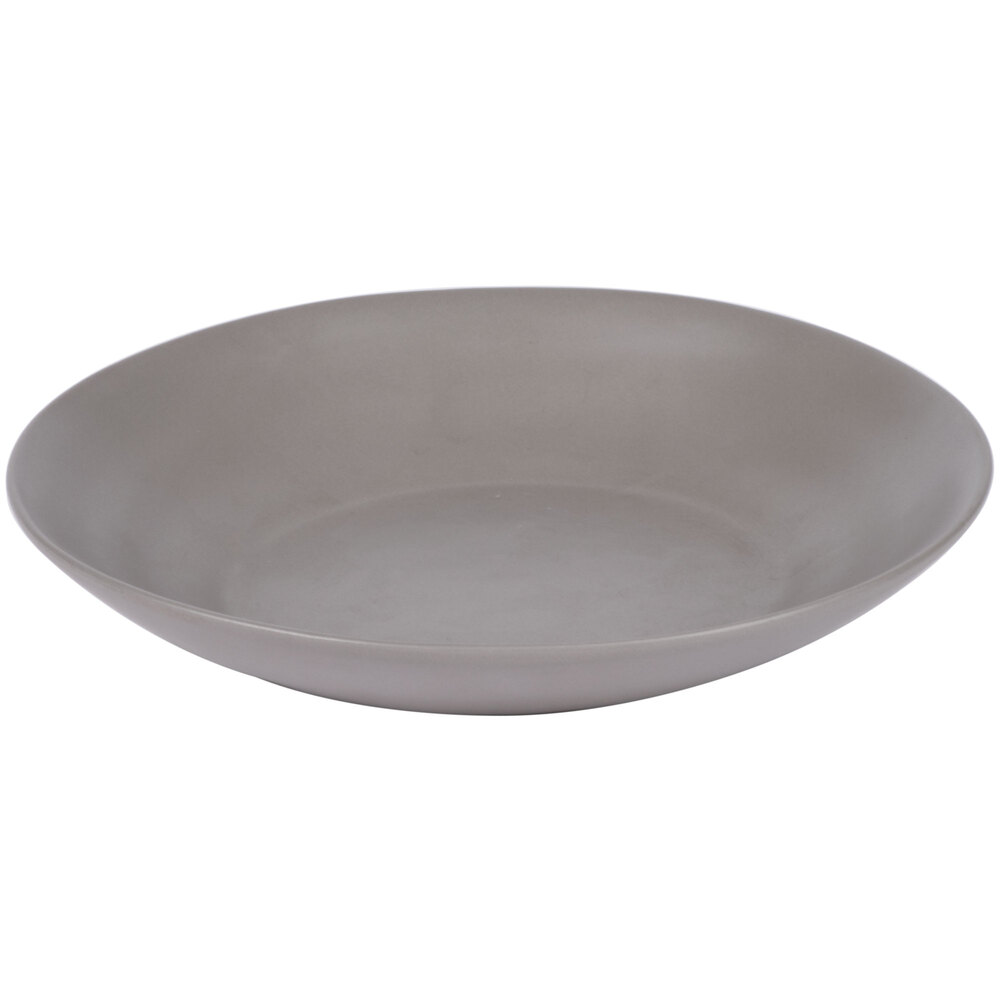 10 Strawberry Street RPPLE-GREYPSTA Matte Wave 9 3/4" Gray Pasta Stoneware Plate - 18/Case