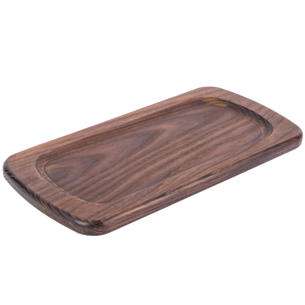 American Metalcraft AWB147 14" x 7" Rimmed Ash Wood Serving Board