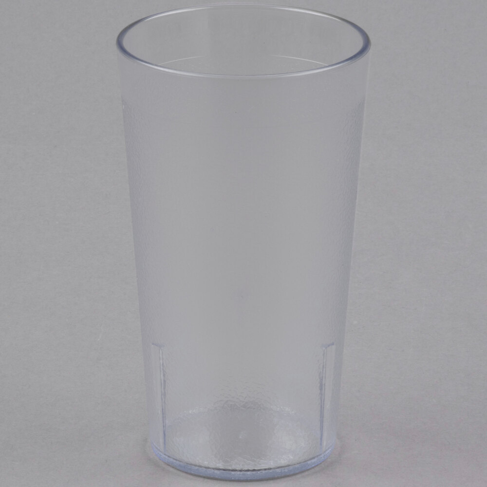Cambro 1200P2152 Colorware 12.6 oz. Customizable Clear SAN Plastic Tumbler - 24/Case