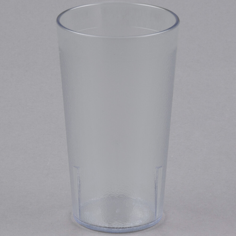 Cambro 1200P152 Colorware 12.6 oz. Clear Customizable SAN Plastic Tumbler - 72/Case