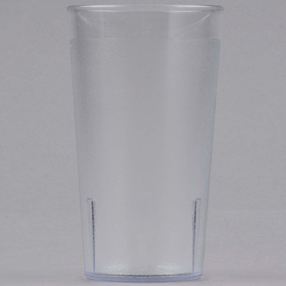 Cambro 1200P152 Colorware 12.6 oz. Customizable Clear SAN Plastic Tumbler - 6/Pack