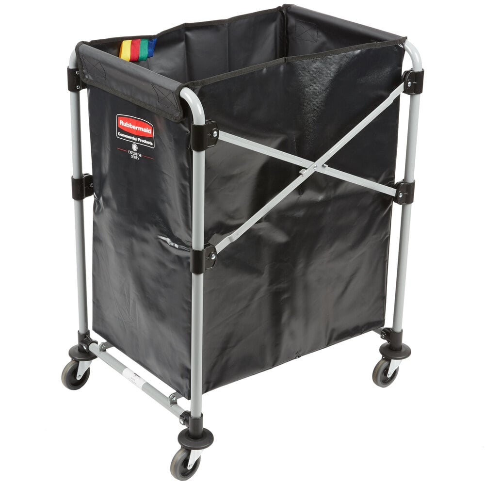 Rubbermaid® 1881749 Laundry Cart - 4 Bushel X-Frame Collapsible Folding Cart