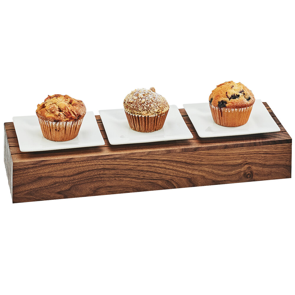 Cal-Mil 166-3-78 20" x 7" x 3" Walnut Rectangular Riser