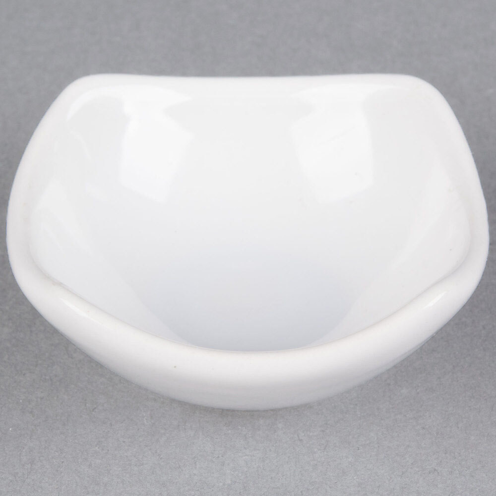 American Metalcraft SQSC20 Squound 2 oz. White Ceramic Sauce Cup - 12/Case