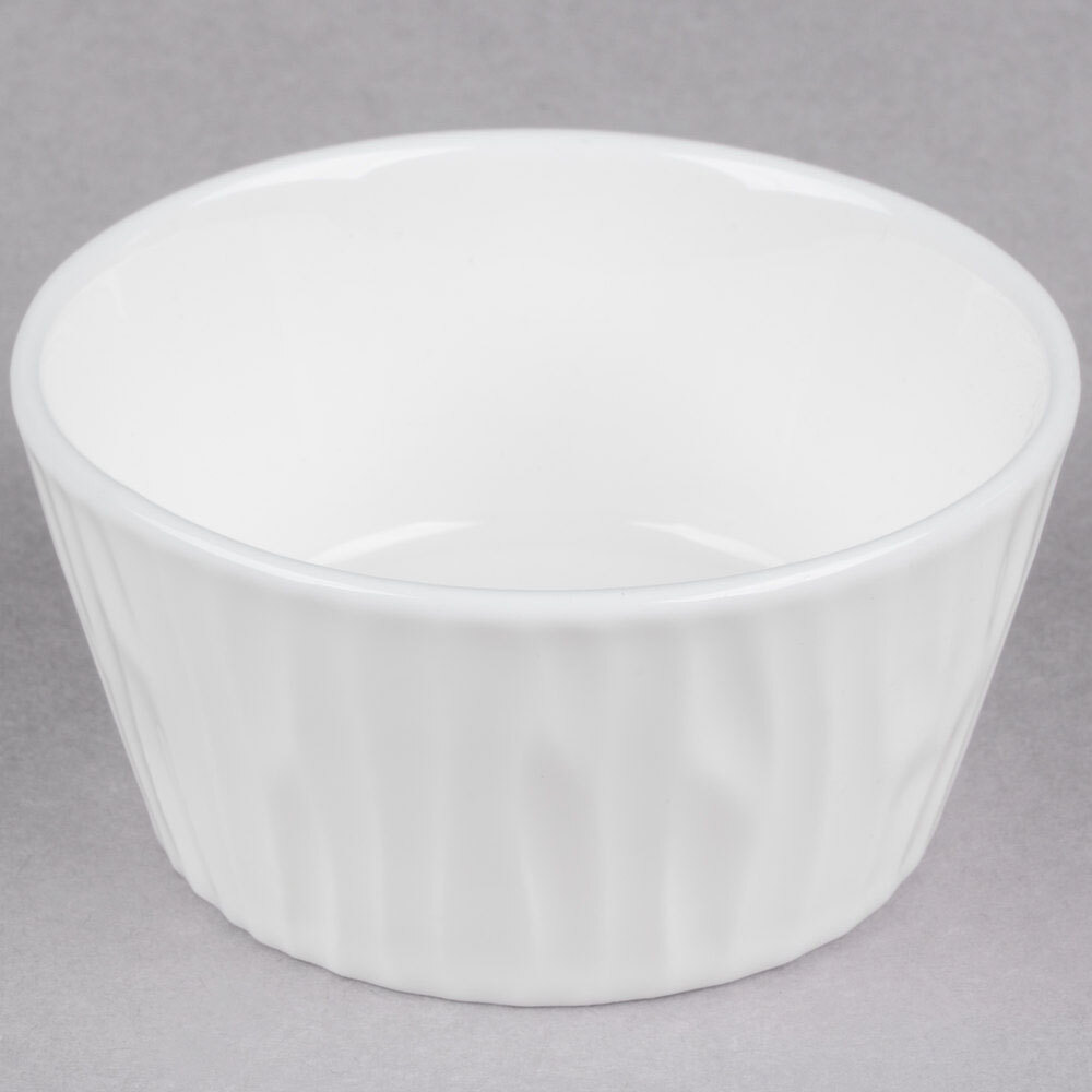10 Strawberry Street P4105 Izabel Lam Out of the Woods 3 oz. Bright White Small Porcelain Ramekin - 12/Case