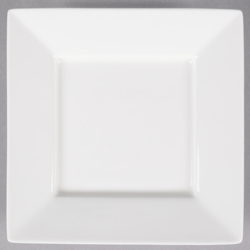10 Strawberry Street WTR-5FTDSQ Whittier 5 1/4" White Square Porcelain Dish - 48/Case