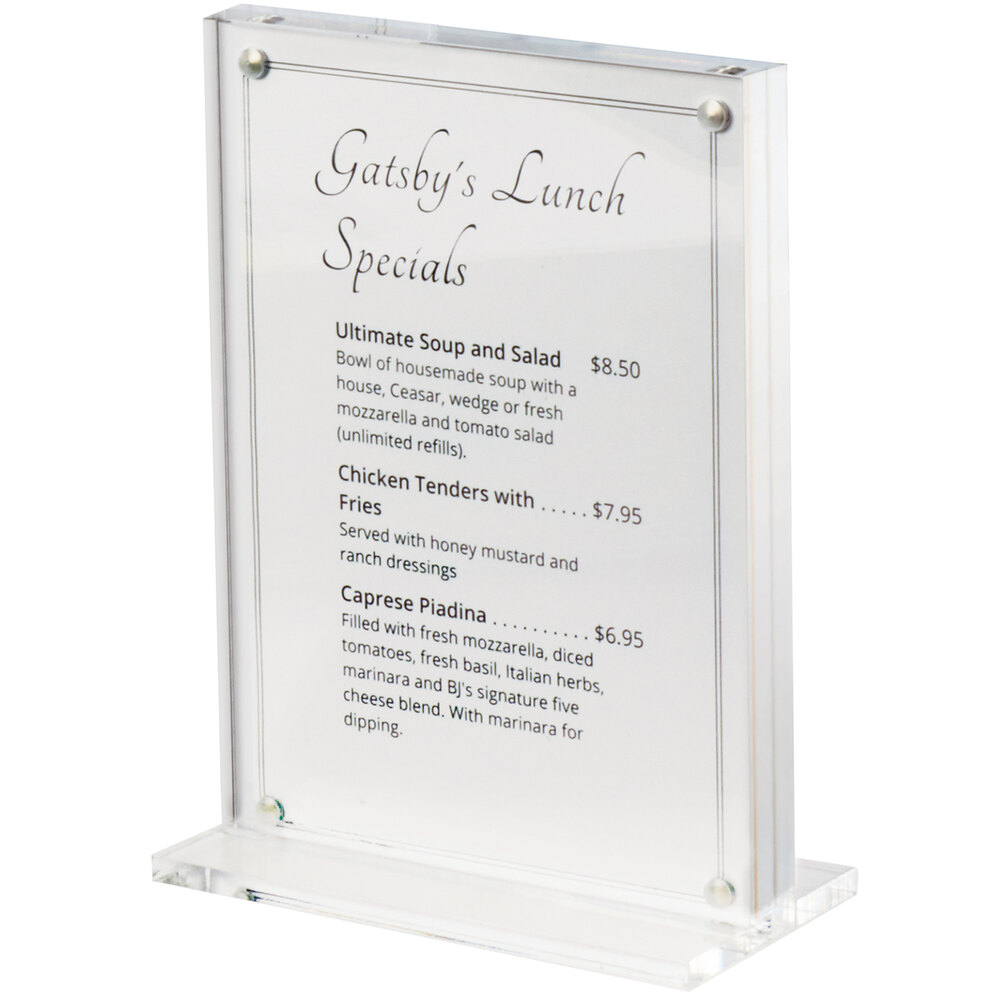 Cal-Mil 3567-46 Clear Card Holder - 4" x 6"