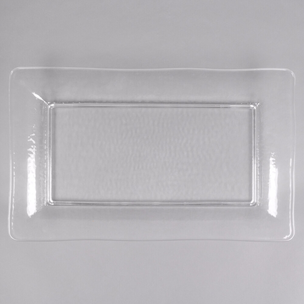 American Metalcraft CRGT21 Rain Collection 4.8 Qt. Rectangular Styrene Platter