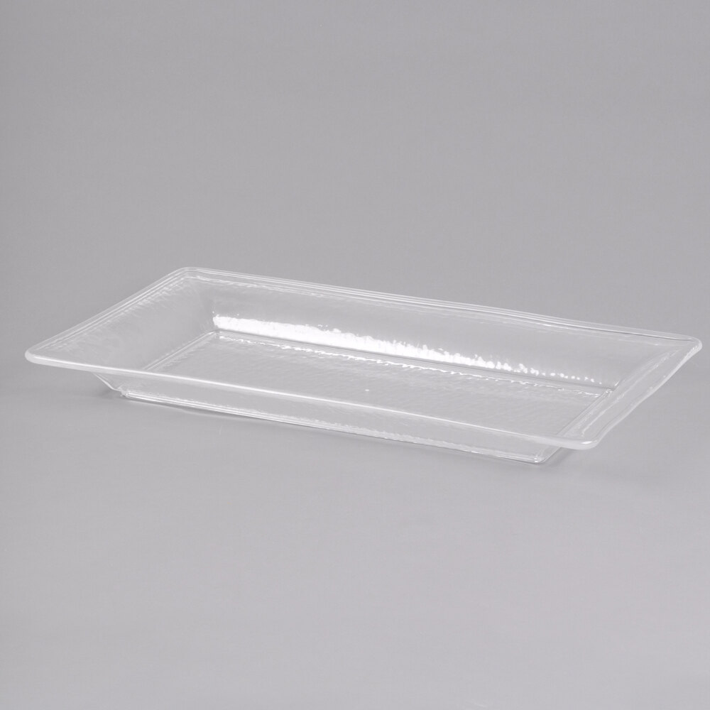 American Metalcraft CRGT23 Rain Collection 2.8 Qt. Rectangular Styrene Platter