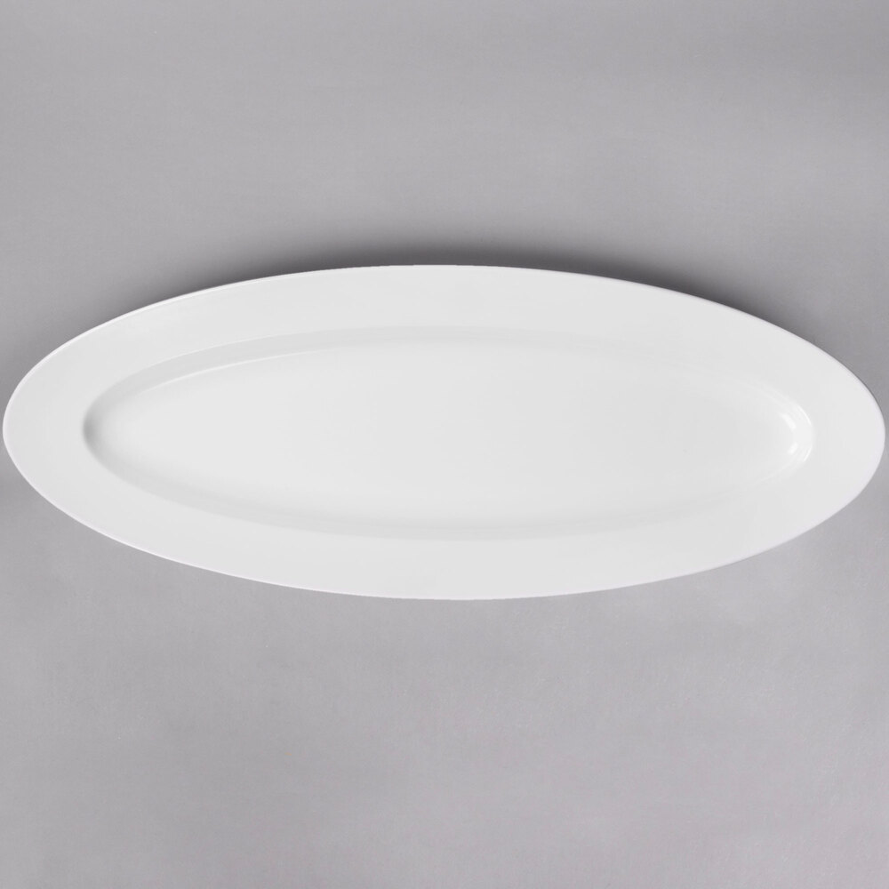 American Metalcraft MEL49 Endurance 24" x 9" Oval Melamine Boat Platter