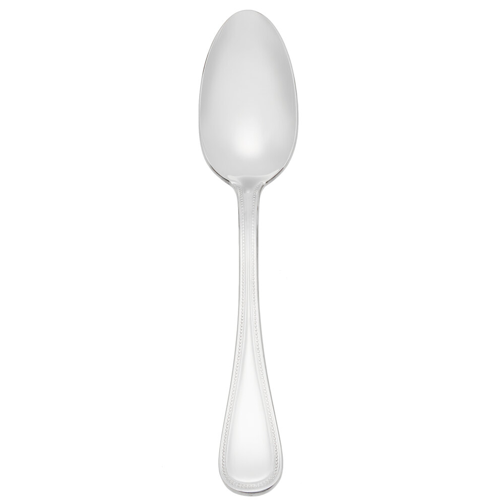 Libbey 407 002 Calais 7" 18/8 Stainless Steel Extra Heavy Weight Dessert Spoon - 12/Case