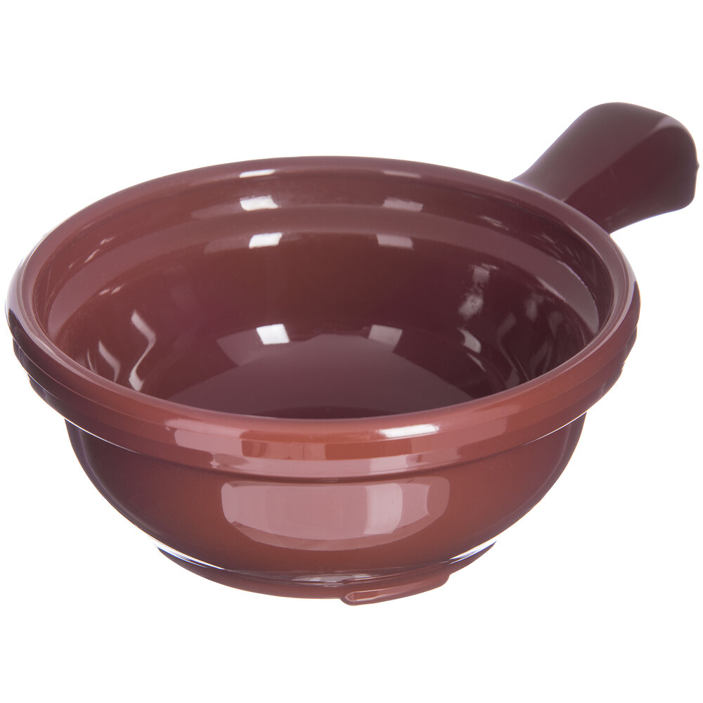 Carlisle 700628 Lenox Brown 8 oz. Handled Soup Bowl - 24/Case