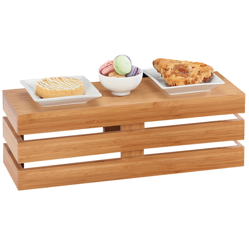Cal-Mil 1943-7-60 Bamboo Rectangle Crate Riser - 20" x 7" x 7"