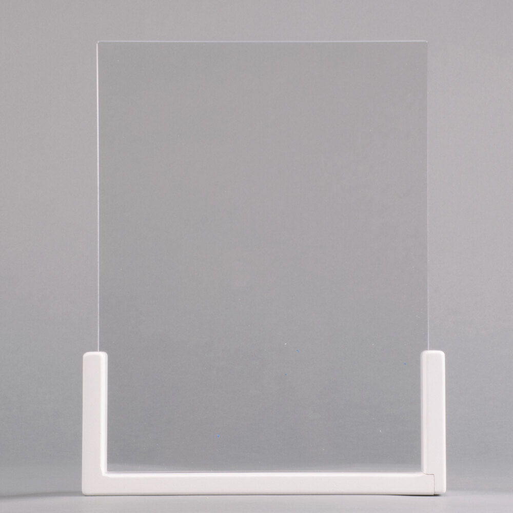 Cal-Mil 1510-811-15 White U-Frame Tabletop Card Holder - 9" x 1 1/2" x 12"