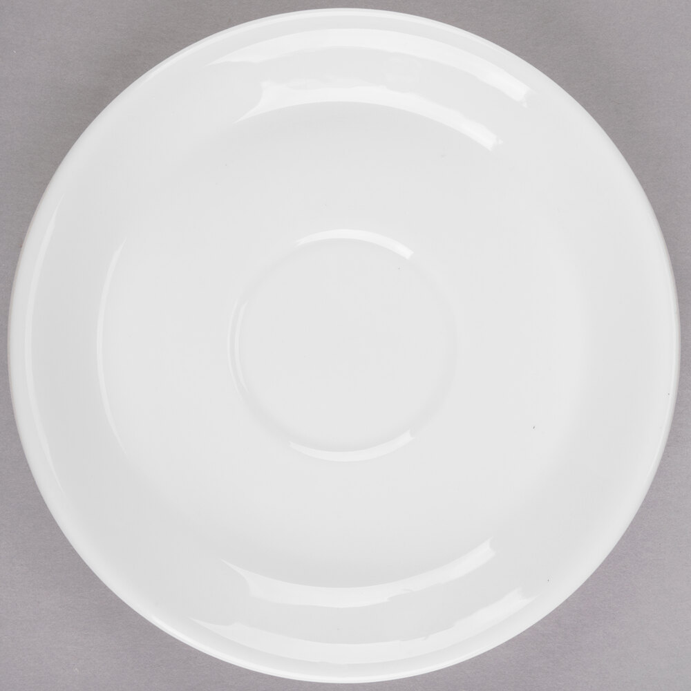 Libbey Slenda 6 1/4" Royal Rideau White Porcelain Tea Saucer - 36/Case