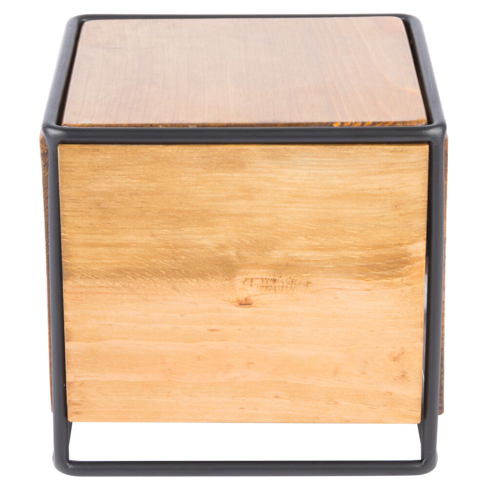 Cal-Mil 3562-11-99 Madera Rustic Pine Industrial Square Riser - 8" x 8" x 11 1/4"