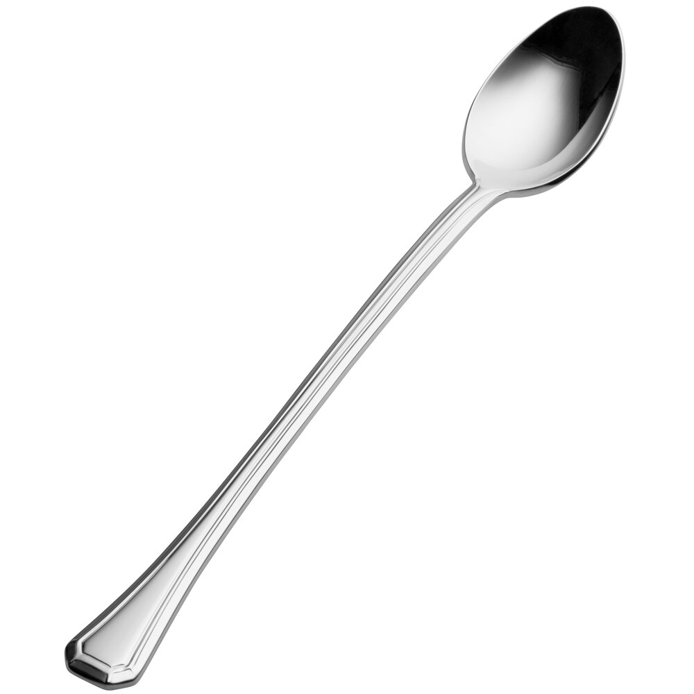 Bon Chef S502 Prism 7 3/8" 18/10 Stainless Steel Extra Heavy Iced Tea Spoon - 12/Case